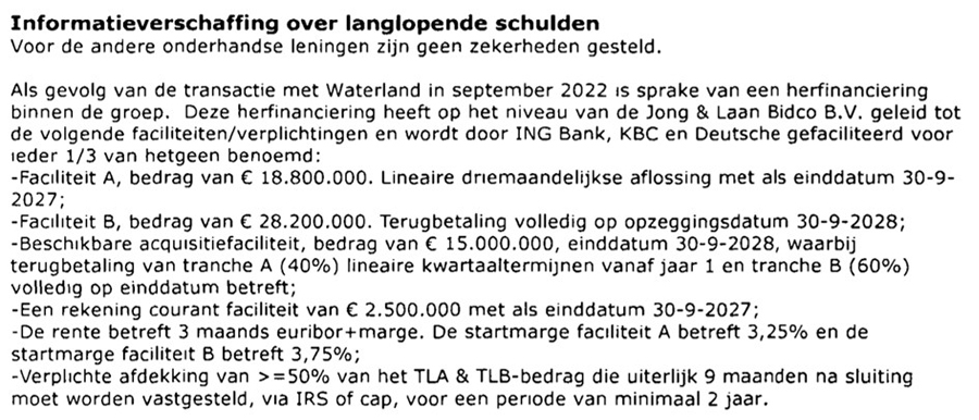 Informatieverschaffing over langlopende schulden