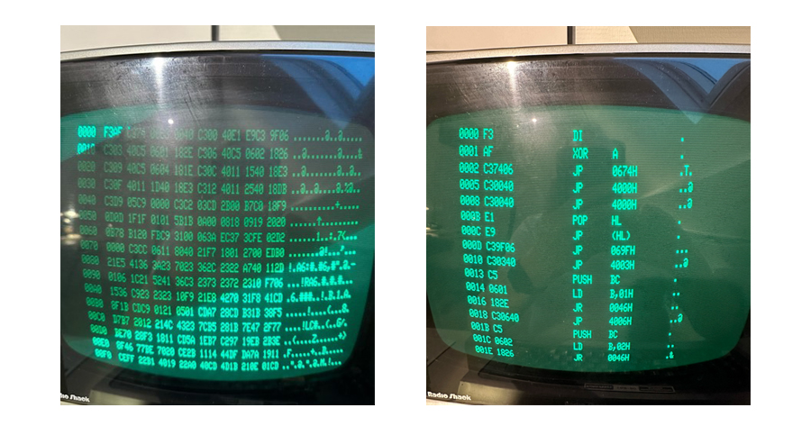 Beeld van twee computerschermen