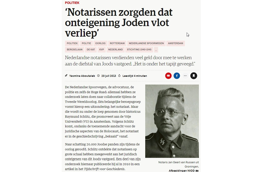 Foto: krantenartikel NRC