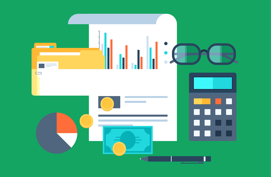 Grafische weergave van financiele dingen
