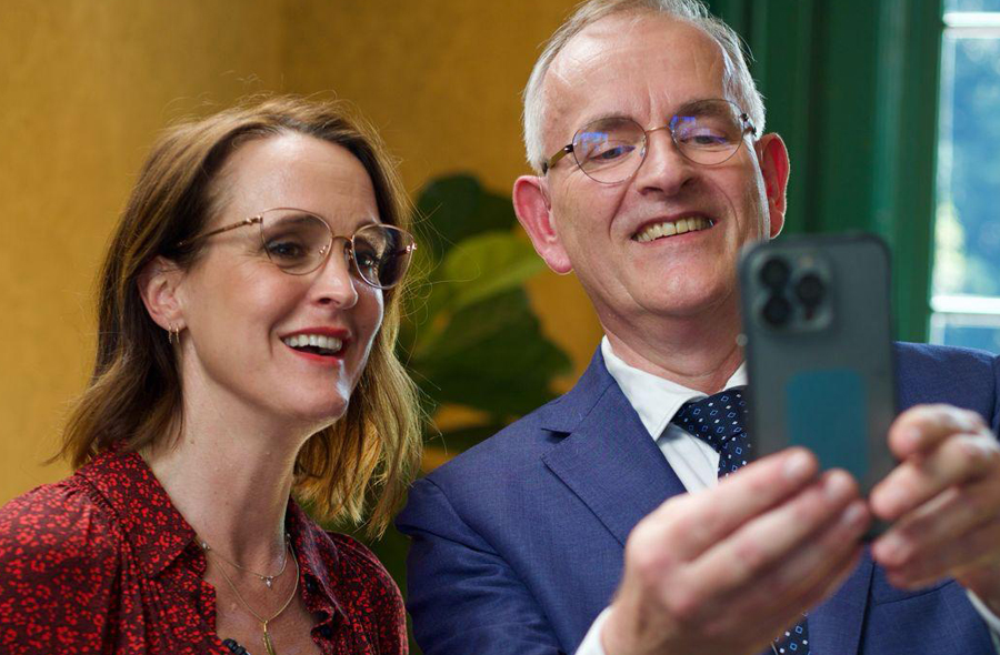 Foto: Piet Klop met Janine Abbring